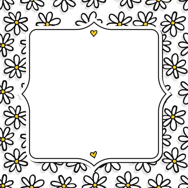 Botanical pattern  with  frame — Stock Vector