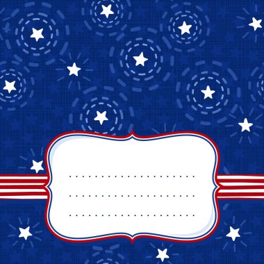 Sparkling stars on blue background with frame vector Sparkling stars on blue background with frame vector