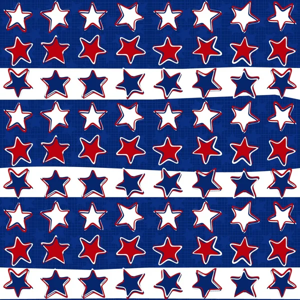 Patriottische Amerikaanse naadloze patroon — Stockvector