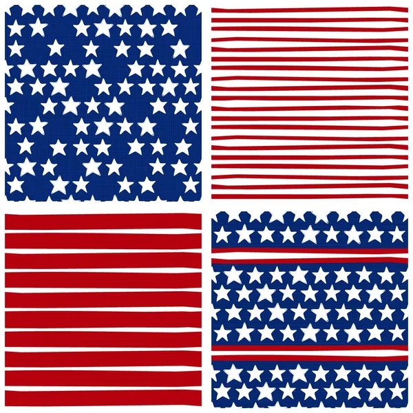 Stars and stripes mevsimlik tatil vatansever Amerikan kartı davetiye poster illüstrasyon ayarla