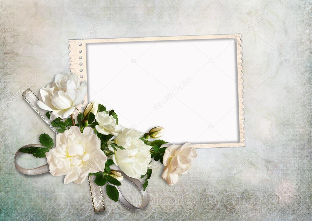 Greeting card with roses