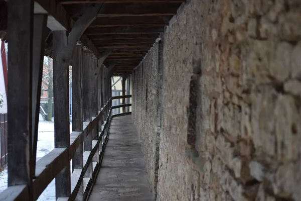 Uma Antiga Fortificação Cidade Acessível Partir Interior — Fotografia de Stock