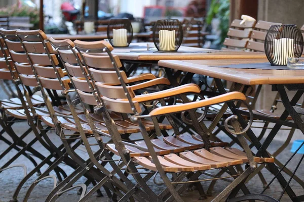 Rustic Seating Set Restaurant Sector — Stock Photo, Image