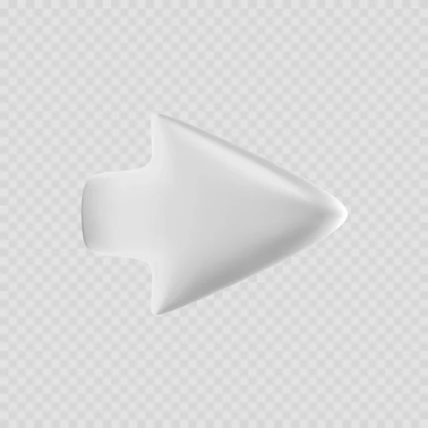 Flecha Branca Ponteiro Computador Cursor Mouse Flecha Esquerda Volume Branco —  Vetores de Stock