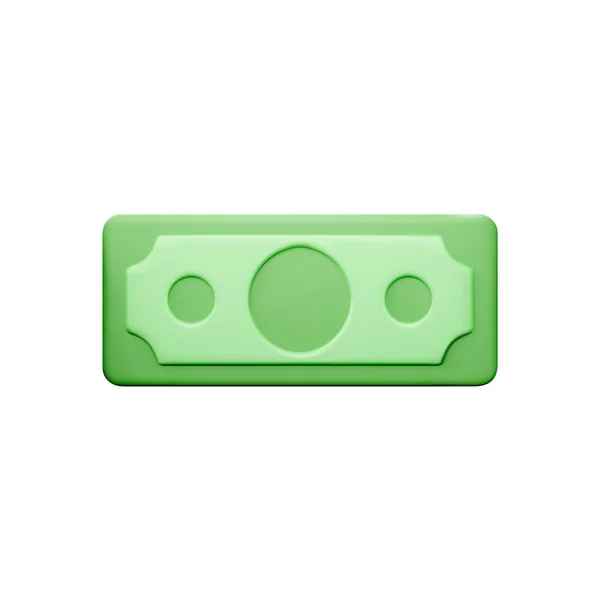 Ikona Zeleného Dolaru Finanční Obchodní Objekt Papírový Účet Cartoon Peníze — Stockový vektor