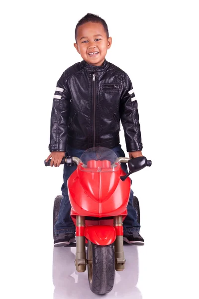 Petit enfant en moto — Photo