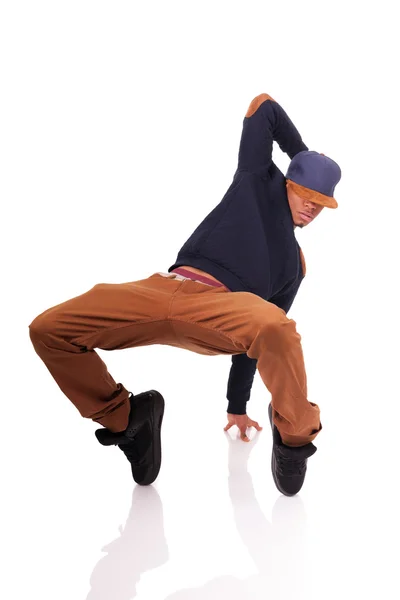 African American dancer hip hop isolated — Stock Photo, Image