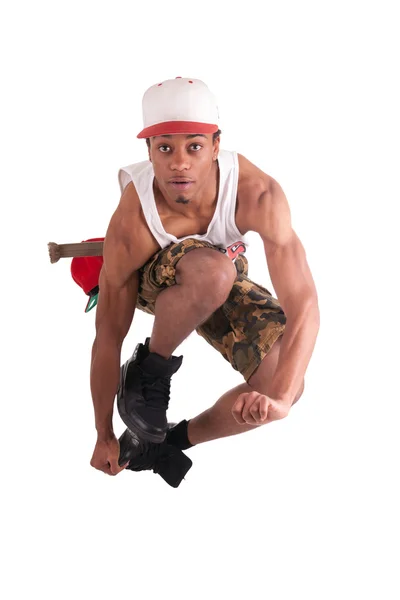 Afrikaanse danser breakdance — Stockfoto