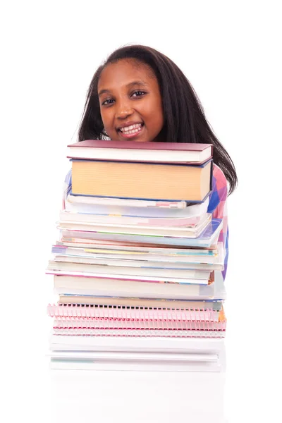 Joven africano estudiante aislado en blanco fondo —  Fotos de Stock