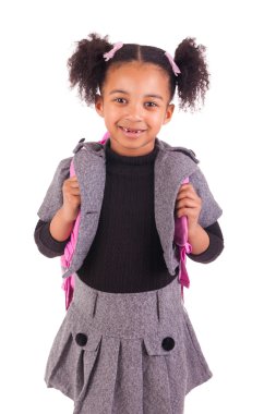 siyah bir barut ile genç Afrikalı kız