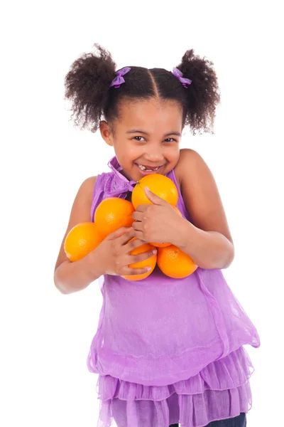 Jeune fille avec orange — Photo