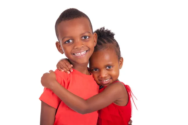 Afro-Amerikaanse broer en zus samen — Stockfoto