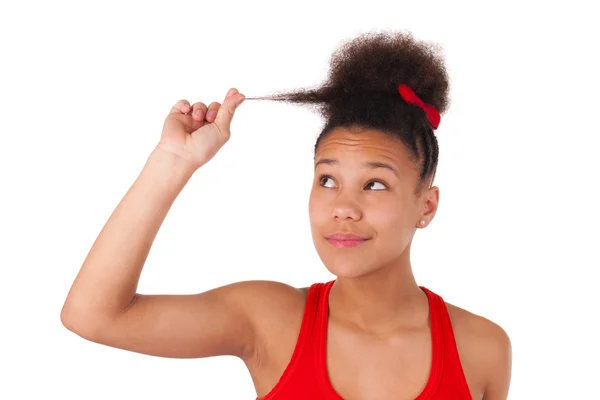 Afro-American young woman with afro hair — Stock Photo, Image