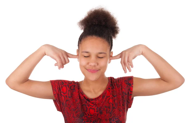 Mujer joven afroamericana con cabello afro —  Fotos de Stock