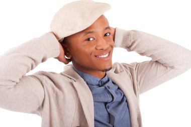 casual genç Afrika adam poz