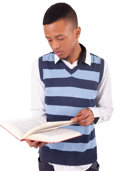 Młody Afryki amerykański student z książki — Zdjęcie stockowe