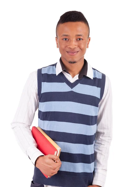 Joven estudiante afroamericano con un libro —  Fotos de Stock