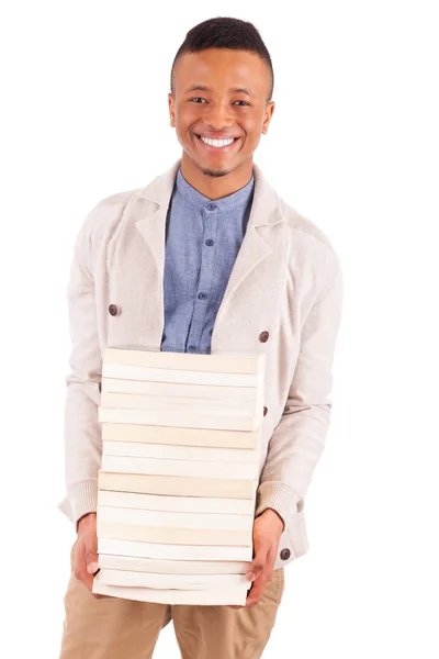 Young African American student with a book — Stock Photo, Image