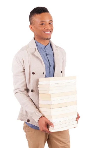 Young African American student with a book — Stock Photo, Image