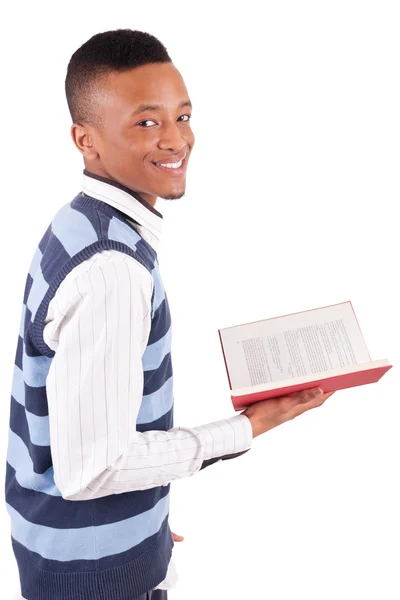 Young African American student with a book Royalty Free Stock Images