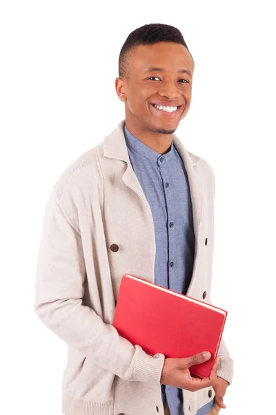 Junge afrikanisch-amerikanische Studentin mit einem Buch — Stockfoto