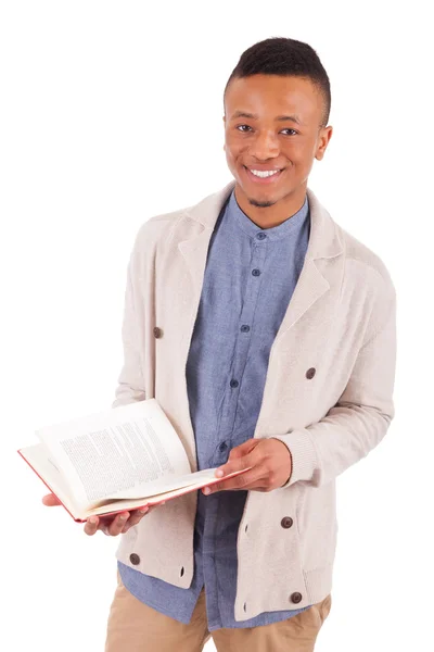 Młody Afryki amerykański student z książki — Zdjęcie stockowe