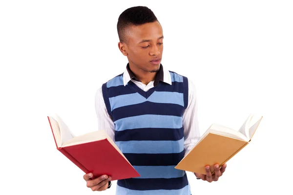 Young African American student with a book Royalty Free Stock Images