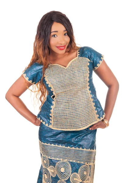 Fiatal gyönyörű afrikai divat modell — Stock Fotó