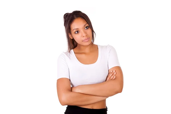 Retrato de hermosa mujer afroamericana — Foto de Stock