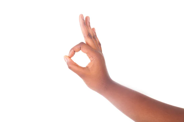 Handzeichen isoliert auf weißem Hintergrund — Stockfoto