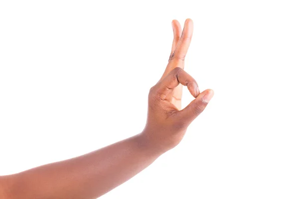 Signo de mano aislado sobre fondo blanco — Foto de Stock