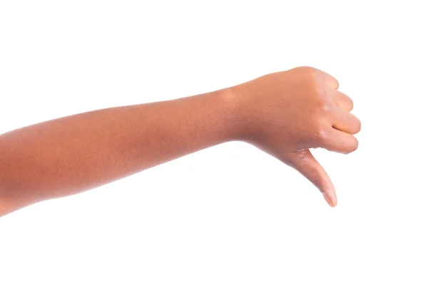 Signo de mano aislado sobre fondo blanco — Foto de Stock