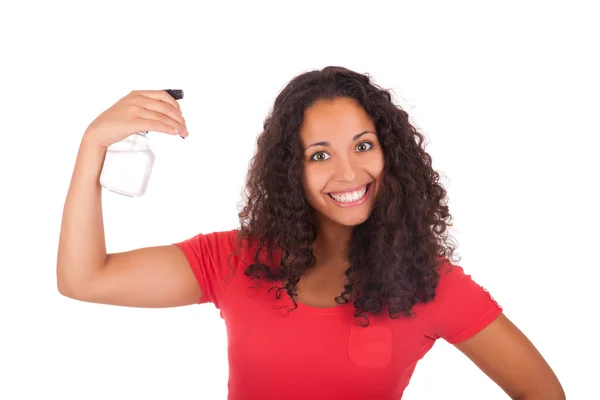 Young african american woman with long hair — Stock Photo, Image