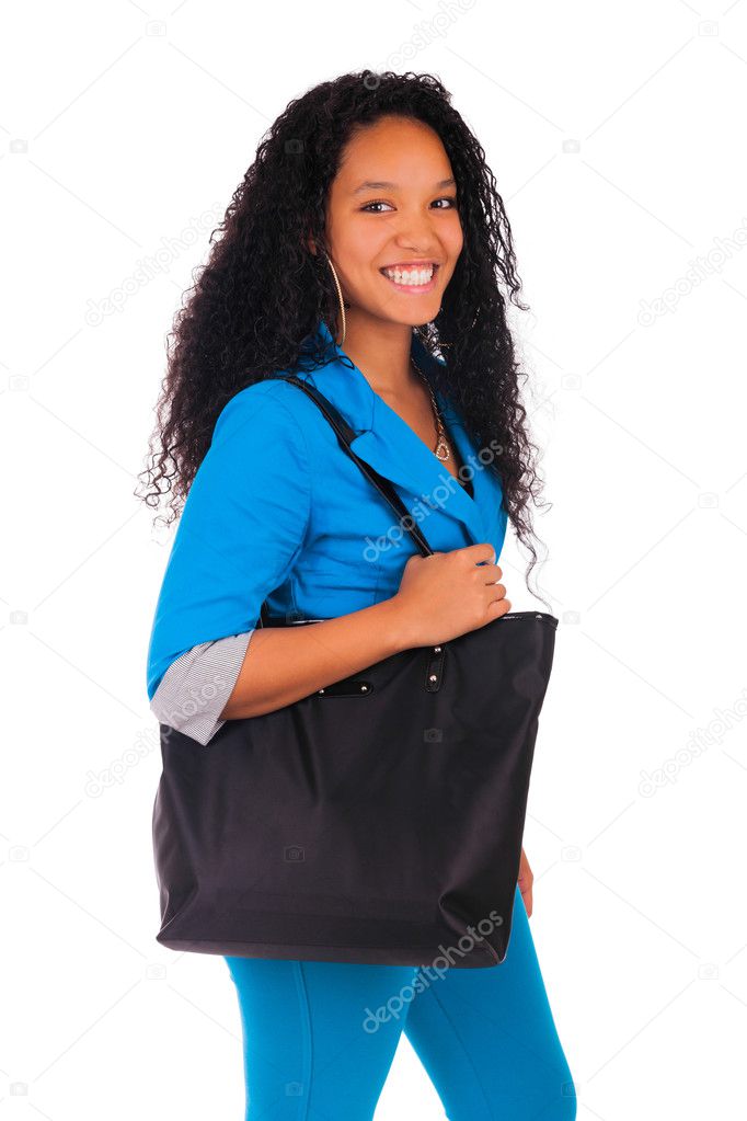 Portrait of smiling African American female student