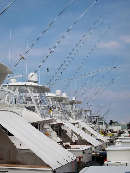 Carta Pesca em alto mar Barcos — Fotografia de Stock