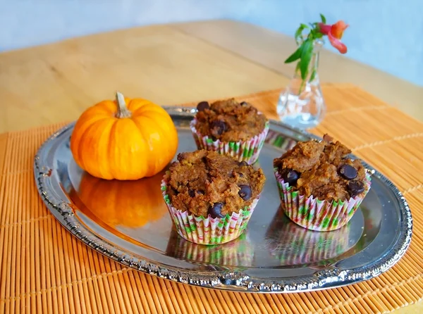 Healthy Pumpkin Muffins — Stock Photo, Image