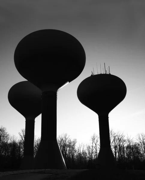 Três torres de água — Fotografia de Stock