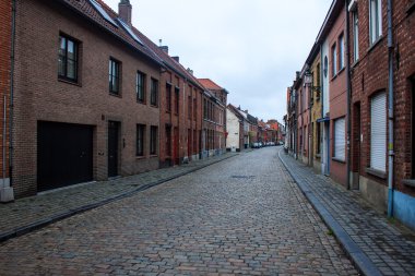 geleneksel tuğla evler Bruges