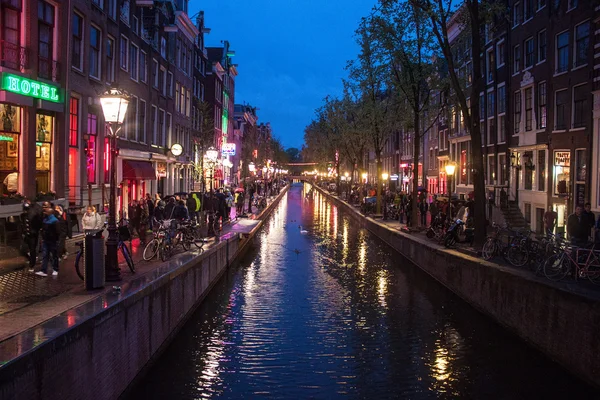 Distrik lampu merah di Amsterdam — Stok Foto