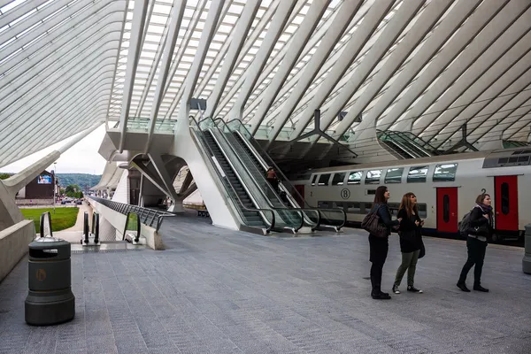 Futuristické Liège guillemins železniční stanice — Stock fotografie