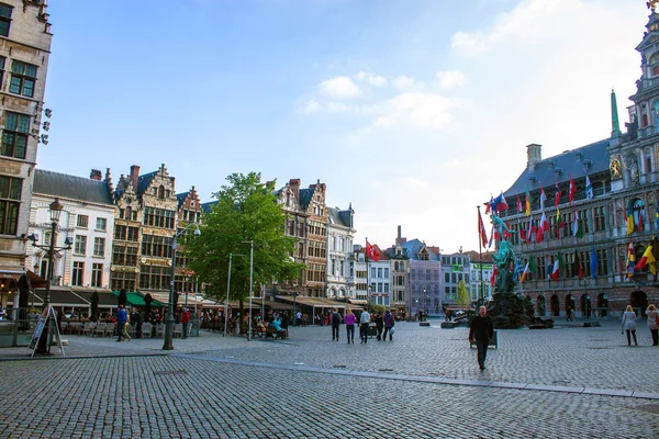 Market square  in Antwerp — Stock Photo, Image