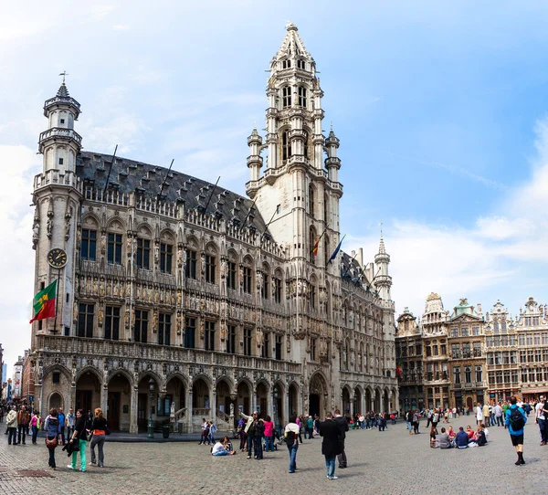 Câmara Municipal na Grand Place em Bruxelas — Fotografia de Stock