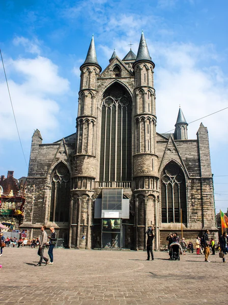 St. nicholas kyrka i gent, Belgien — Stockfoto