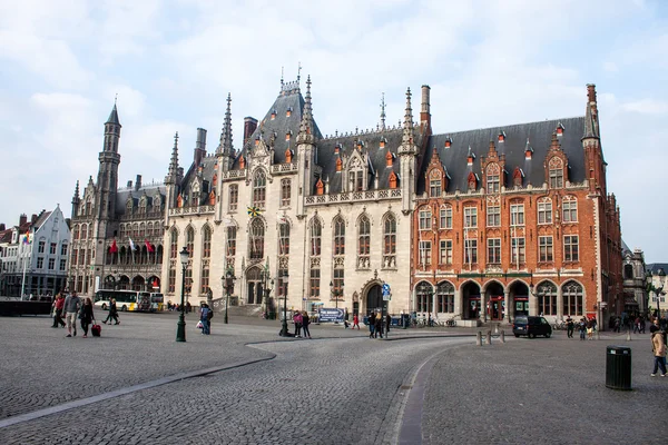 Market square in Bruges — Stock Photo, Image