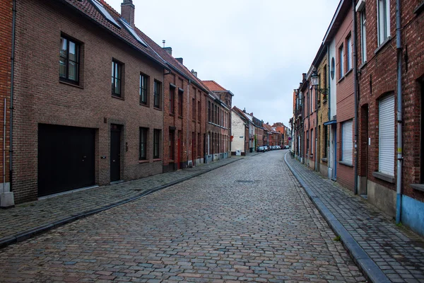 Case di mattoni tradizionali a Bruges — Foto Stock