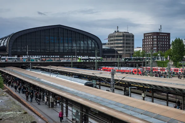 Dworca kolejowego w Hamburgu — Zdjęcie stockowe