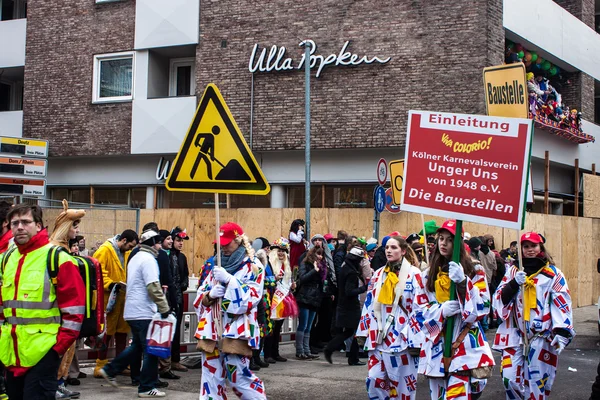 Gente en un carnaval en Colonia — Foto de Stock