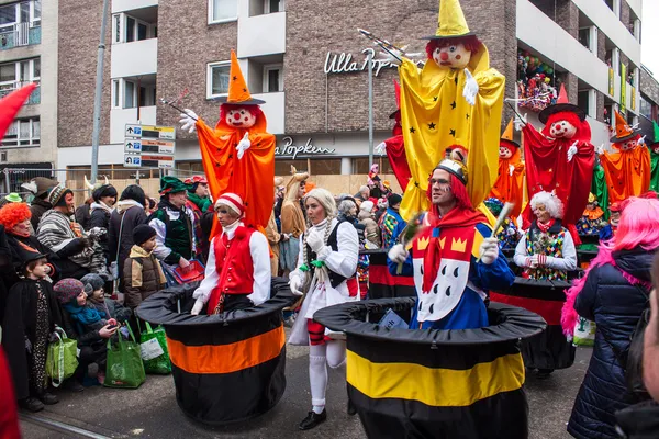 Gente en un carnaval en Colonia — Foto de Stock