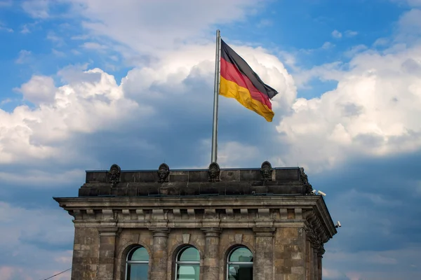 Tower with German flag — Stock Photo, Image