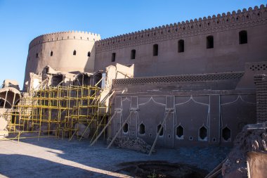 Fortification walls of ancient citadel Bam clipart